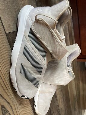 adidas Men's Cream Slip-On Training Shoes with Black Accents